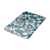 Tapis De Bain Roses blanches et coccinelles (Angle)