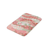 Tapis De Bain Roses de Patchwork : conception motif transparente (Angle)