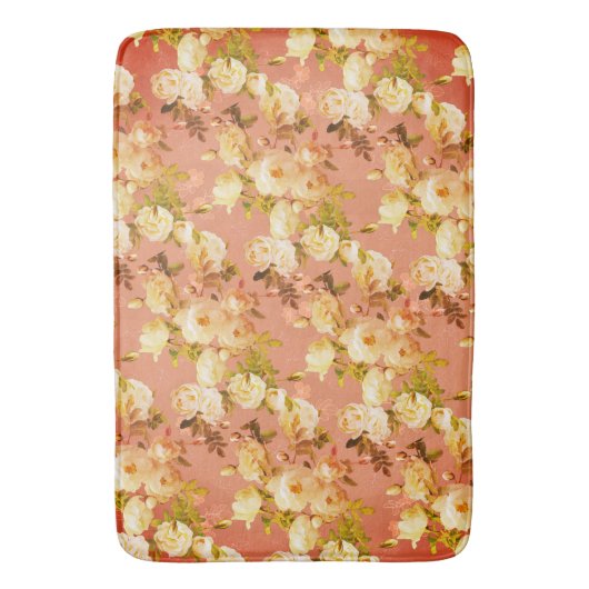 Tapis De Bain Roses doux en rouge (devant Vertical)