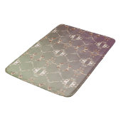 Tapis De Bain Roses en cuivre sur prune (Angle)