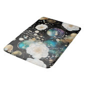 Tapis De Bain Roses Et Bulles Abstraits (Angle)