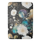 Tapis De Bain Roses Et Bulles Abstraits (devant Vertical)