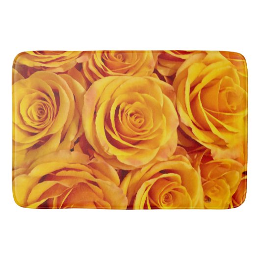 Tapis De Bain Roses jaunes vibrants (Devant)
