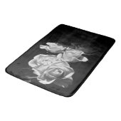 Tapis De Bain Roses noires et blanches (Angle)