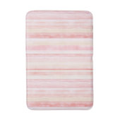 Tapis De Bain Roses Pâles Crème Rayures (Devant (Vertical))