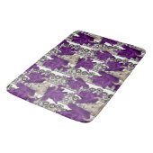 Tapis De Bain Roses rétro, violet (Angle)