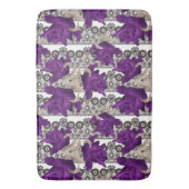 Tapis De Bain Roses rétro, violet (devant Vertical)