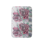 Tapis De Bain Roses rouges Art Rose fleur fleurie Bain Mat (Devant (Vertical))
