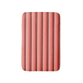 Tapis De Bain Roses Rouges Corail Rayures (Devant (Vertical))