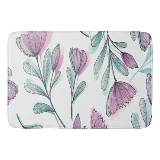 Tapis De Bain Roses violets (Devant)