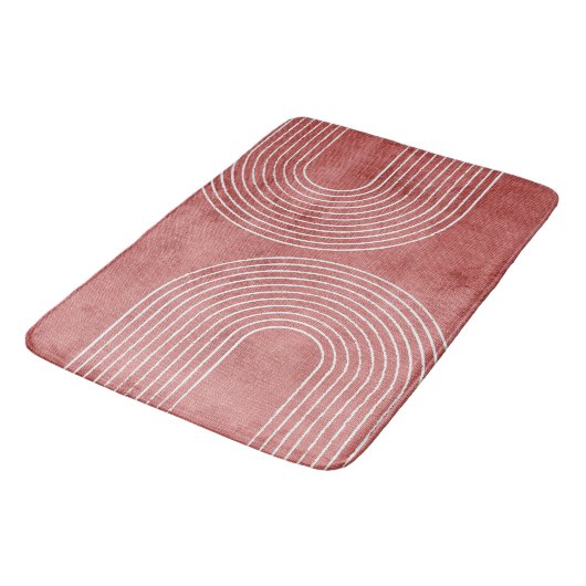 Tapis De Bain Rosy Pink Minimaliste (Angle)