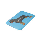 Tapis De Bain Rottweiler dog cartoon illustration (Angle)