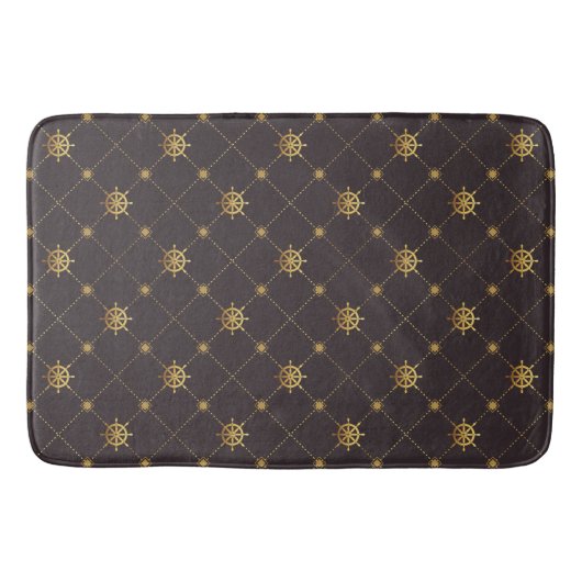 Tapis De Bain Roue de navire en or (Devant)