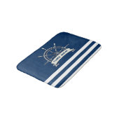 Tapis De Bain Roue nautique, Bleu de la Marine (Angle)