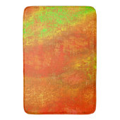 Tapis De Bain Rouge à citron vert avec rainures et peintures tei (devant Vertical)