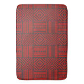 Tapis De Bain Rouge Aztèque Boho (devant Vertical)