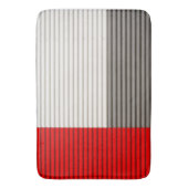 Tapis de bain rouge, blanc et gris (devant Vertical)