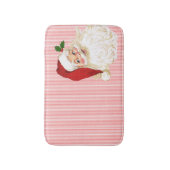 Tapis De Bain Rouge Blanc Stripe Santa Claus Bath Mat (Devant (Vertical))