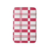Tapis De Bain Rouge blanc Tartan Check Plaid (Devant (Vertical))