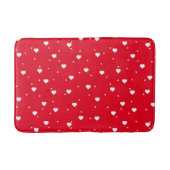Tapis De Bain Rouge & Blanc Valentines Coeurs Motif sans couture (Devant)