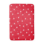 Tapis De Bain Rouge & Blanc Valentines Coeurs Motif sans couture (Devant (Vertical))