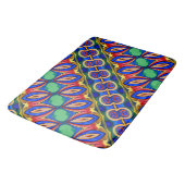 Tapis De Bain rouge bleu Abstrait (Angle)