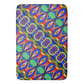 Tapis De Bain rouge bleu Abstrait (devant Vertical)