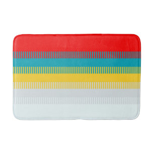 Tapis De Bain Rouge Bleu Jaune Blanc Gris Mignon Chic Unique Ray