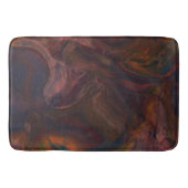 Tapis De Bain rouge, bleu, orange et Marbre abstrait violet (Devant)