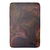 Tapis De Bain rouge, bleu, orange et Marbre abstrait violet (devant Vertical)