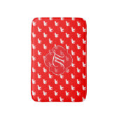 Tapis de bain rouge chanceux d'éléphant (Devant (Vertical))