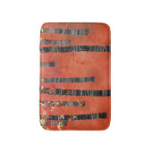 Tapis De Bain Rouge de la forêt de bouleaux (Devant (Vertical))