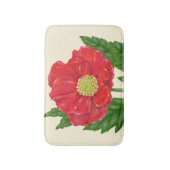 Tapis de bain rouge de pavot (Devant (Vertical))