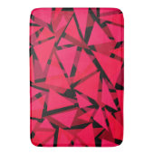 Tapis De Bain rouge écarlate motif, géométrique, abstrait th (devant Vertical)
