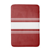Tapis De Bain Rouge et blanc (Devant (Vertical))