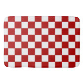 Tapis De Bain Rouge et Blanc à Carreaux (Devant)