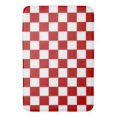 Tapis De Bain Rouge et Blanc à Carreaux (devant Vertical)