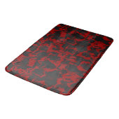 Tapis De Bain Rouge et charbon abstrait (Angle)