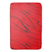 Tapis De Bain Rouge et gris abstrait (devant Vertical)