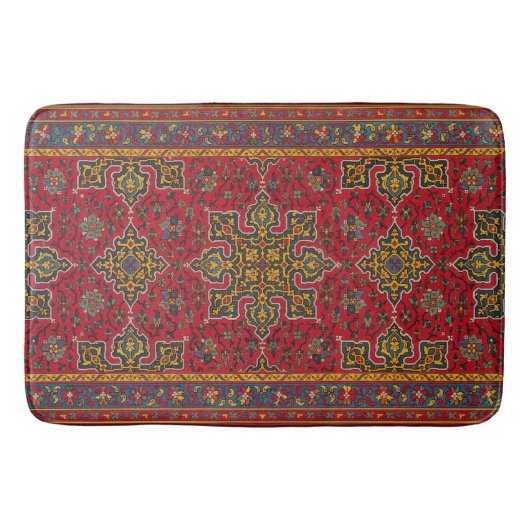 Tapis de bain rouge et or perse (Devant)