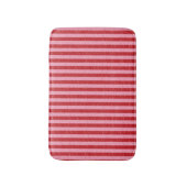 Tapis de bain rouge et rose de rayures (Devant (Vertical))