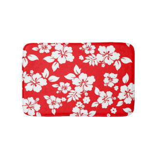 Tapis De Bain Rouge hawaïen