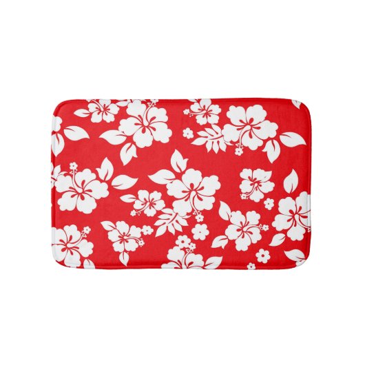 Tapis De Bain Rouge hawaïen (Devant)