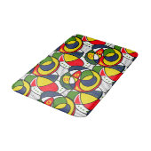 Tapis De Bain Rouge Jaune Bleu Vert Plage Bal Mat (Angle)