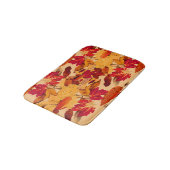 Tapis De Bain Rouge Jaune Brown Orange Feuillage d'automne (Angle)