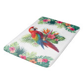Tapis De Bain Rouge macaw tropical floral (Angle)