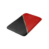 Tapis De Bain Rouge Noir avec Rayure Or Argent (Angle)