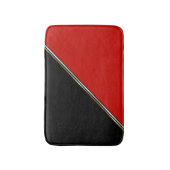 Tapis De Bain Rouge Noir avec Rayure Or Argent (Devant (Vertical))