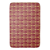 TAPIS DE BAIN ROUGE & OR ART DÉCO FAN LOGER MOTIF (devant Vertical)