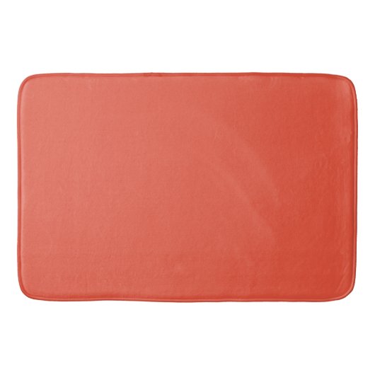 Tapis De Bain Rouge Orange : Couleur Uni (Devant)